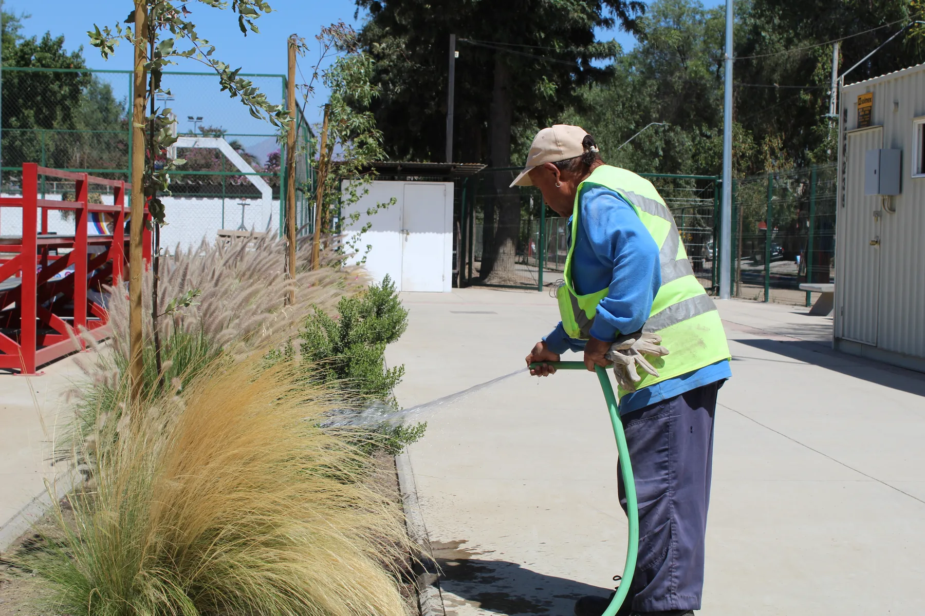 Mantención de jardines con riego